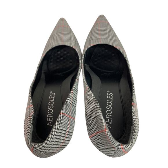 Size 6 Aerosoles Womens Plaid Black Heels Deal Breaker 3 Inch - Picture 7 of 12